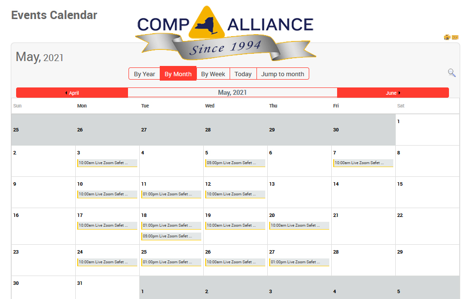 Comp Alliance Events Calendar